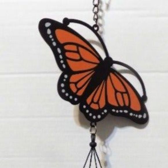 NEW Monarch Butterfly Metal Wind Chime - Picture 2 of 4